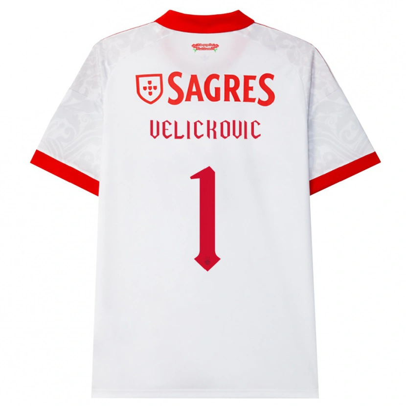 Danxen Kinder Luka Velickovic #1 Weiß Rot Gelb Auswärtstrikot Trikot 2026/27 T-Shirt Schweiz