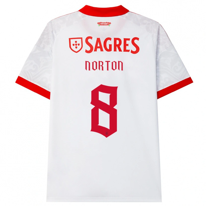 Danxen Kinder Andreia Norton #8 Weiß Rot Gelb Auswärtstrikot Trikot 2026/27 T-Shirt Schweiz