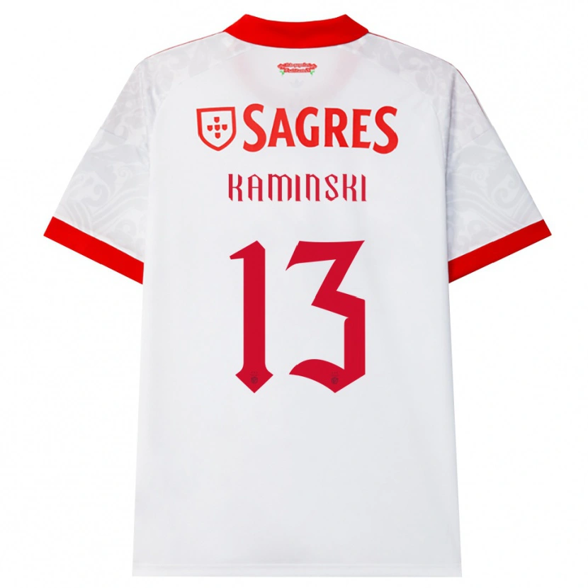 Danxen Kinder Jakub Kamiński #13 Weiß Rot Gelb Auswärtstrikot Trikot 2026/27 T-Shirt Schweiz