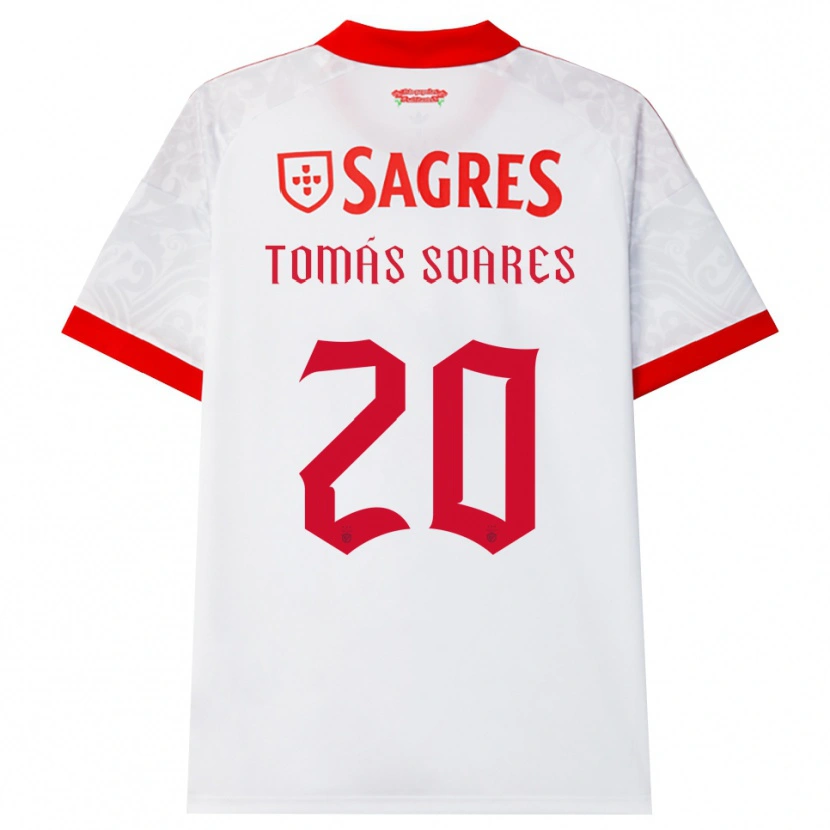 Danxen Kinder Tomás Soares #20 Weiß Rot Gelb Auswärtstrikot Trikot 2026/27 T-Shirt Schweiz