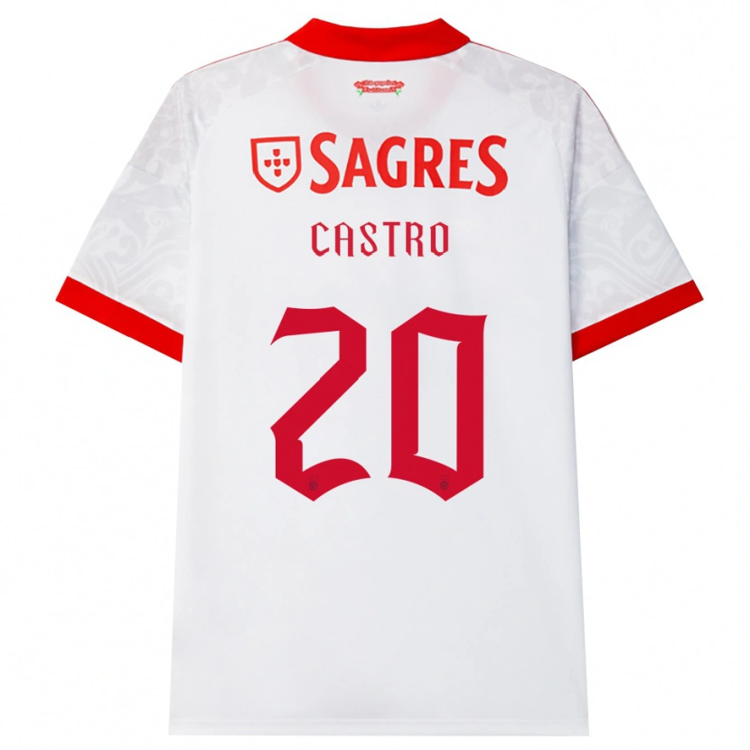 Danxen Kinder Guilherme Castro #20 Weiß Rot Gelb Auswärtstrikot Trikot 2026/27 T-Shirt Schweiz