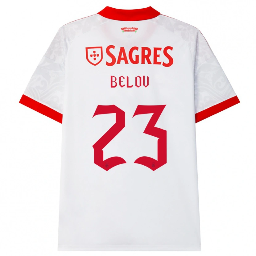 Danxen Kinder Sevastian Belov #23 Weiß Rot Gelb Auswärtstrikot Trikot 2026/27 T-Shirt Schweiz