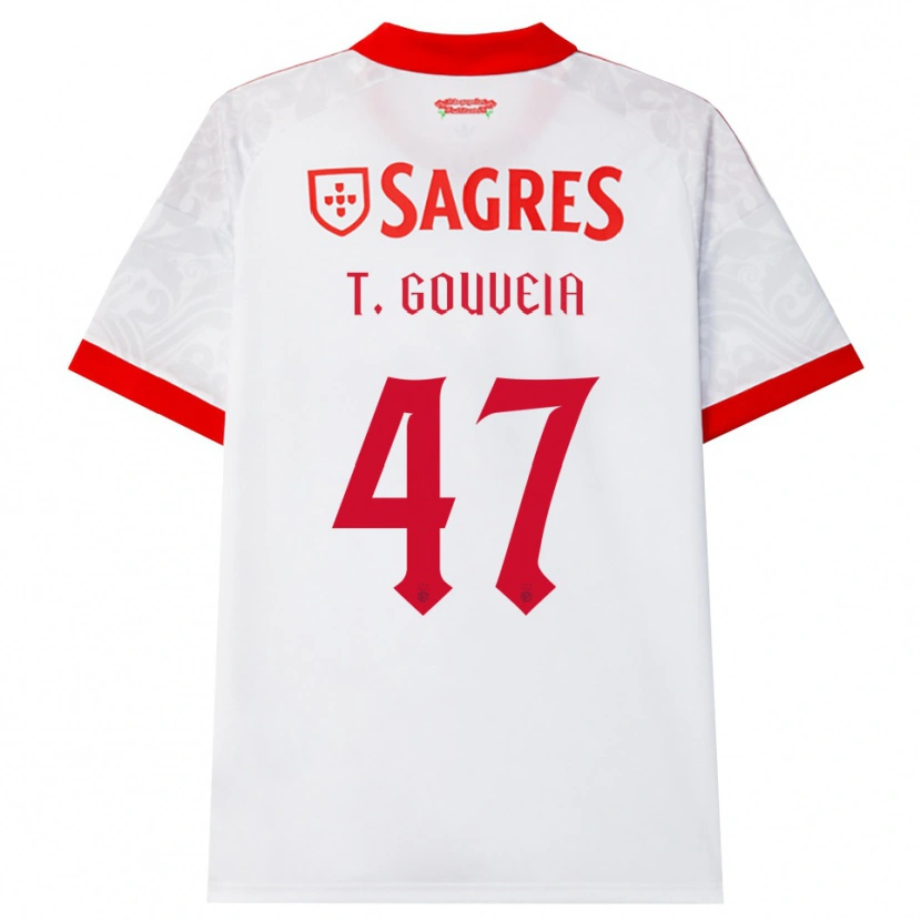 Danxen Kinder Tiago Gouveia #47 Weiß Rot Gelb Auswärtstrikot Trikot 2026/27 T-Shirt Schweiz