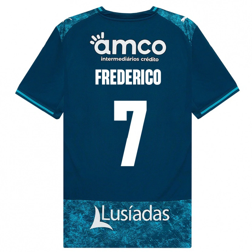 Danxen Kinder Frederico Silva #7 Dunkelschiefergrau Mitteltuerkis Auswärtstrikot Trikot 2026/27 T-Shirt Schweiz