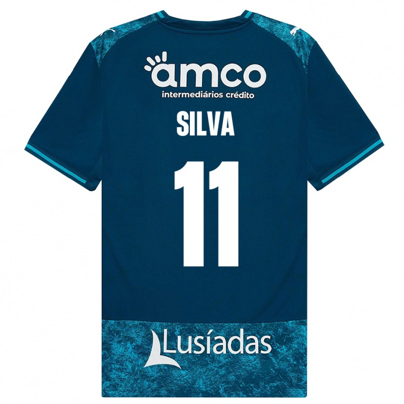 Danxen Kinder Gabriel Silva #11 Dunkelschiefergrau Mitteltuerkis Auswärtstrikot Trikot 2026/27 T-Shirt Schweiz