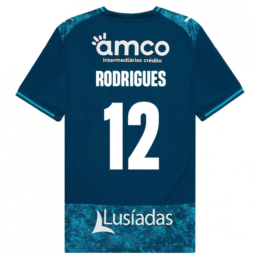 Danxen Kinder David Rodrigues #12 Dunkelschiefergrau Mitteltuerkis Auswärtstrikot Trikot 2026/27 T-Shirt Schweiz