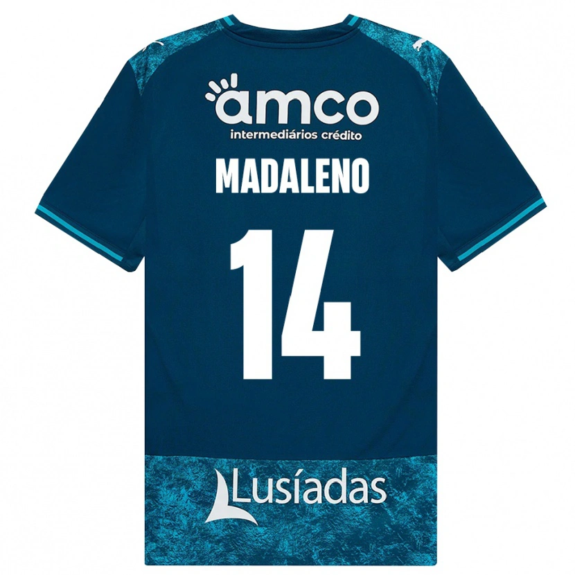 Danxen Kinder Diogo Madaleno #14 Dunkelschiefergrau Mitteltuerkis Auswärtstrikot Trikot 2026/27 T-Shirt Schweiz