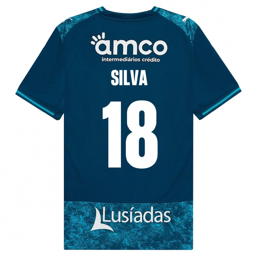 Danxen Kinder Dani Silva #18 Dunkelschiefergrau Mitteltuerkis Auswärtstrikot Trikot 2026/27 T-Shirt Schweiz