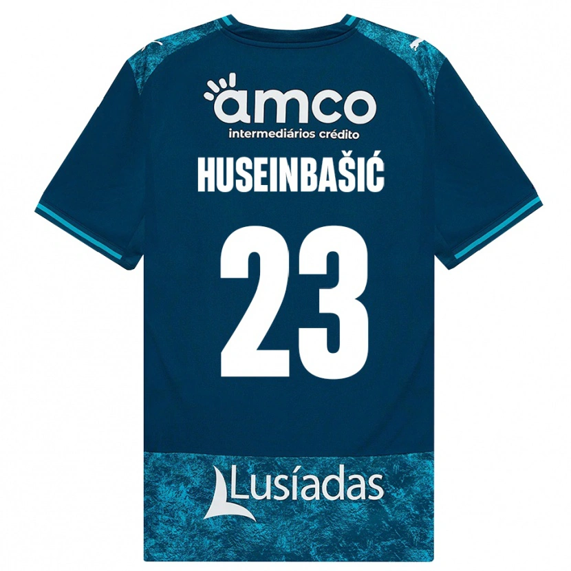 Danxen Kinder Denis Huseinbasic #23 Dunkelschiefergrau Mitteltuerkis Auswärtstrikot Trikot 2026/27 T-Shirt Schweiz