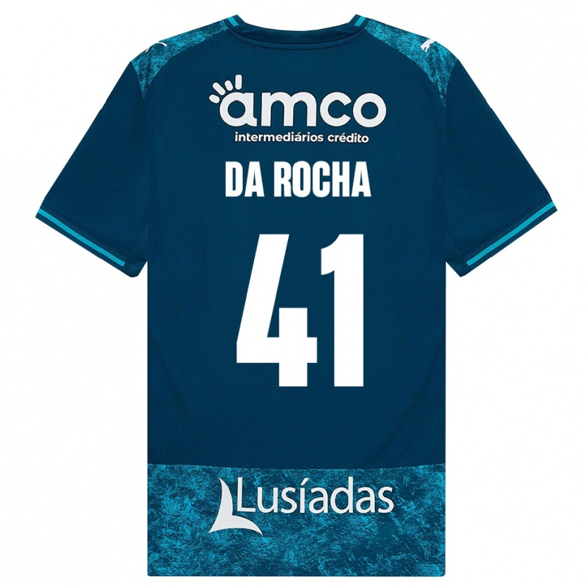 Danxen Kinder Yanis Da Rocha #41 Dunkelschiefergrau Mitteltuerkis Auswärtstrikot Trikot 2026/27 T-Shirt Schweiz