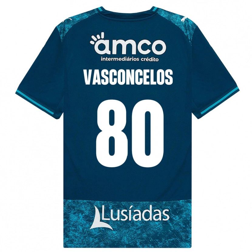 Danxen Kinder Vasconcelos #80 Dunkelschiefergrau Mitteltuerkis Auswärtstrikot Trikot 2026/27 T-Shirt Schweiz