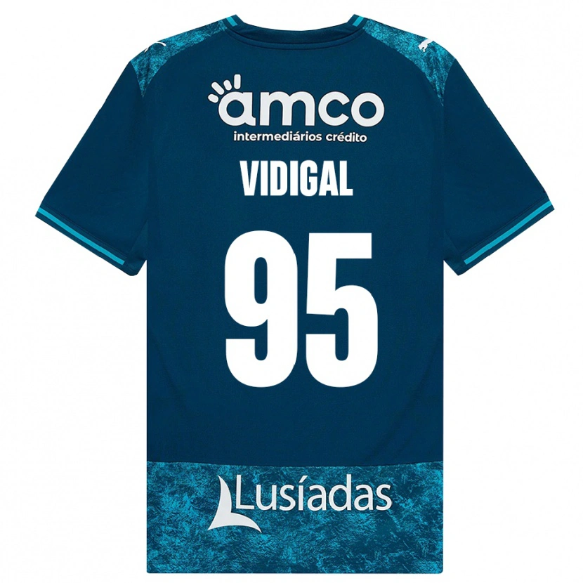 Danxen Kinder Sandro Vidigal #95 Dunkelschiefergrau Mitteltuerkis Auswärtstrikot Trikot 2026/27 T-Shirt Schweiz