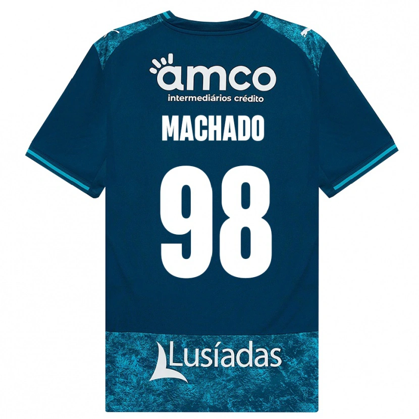 Danxen Kinder Gonçalo Machado #98 Dunkelschiefergrau Mitteltuerkis Auswärtstrikot Trikot 2026/27 T-Shirt Schweiz