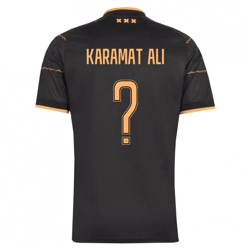 Danxen Kinder Yaïr Karamat Ali #0 Schwarz Orange Auswärtstrikot Trikot 2026/27 T-Shirt Schweiz