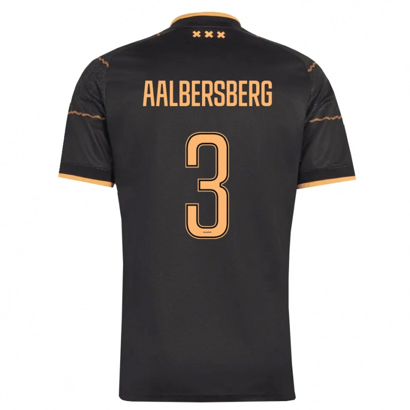Danxen Kinder Miles Aalbersberg #3 Schwarz Orange Auswärtstrikot Trikot 2026/27 T-Shirt Schweiz