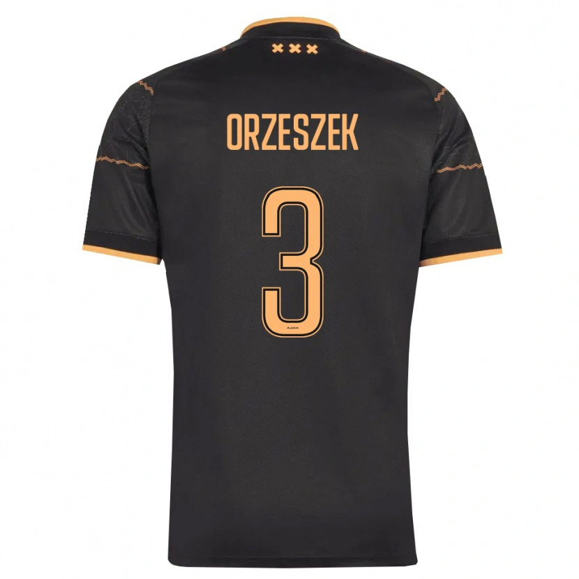 Danxen Kinder Zane Orzeszek #3 Schwarz Orange Auswärtstrikot Trikot 2026/27 T-Shirt Schweiz