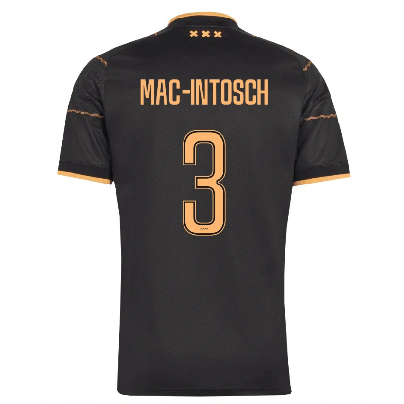 Danxen Kinder Calvin Mac-Intosch #3 Schwarz Orange Auswärtstrikot Trikot 2026/27 T-Shirt Schweiz