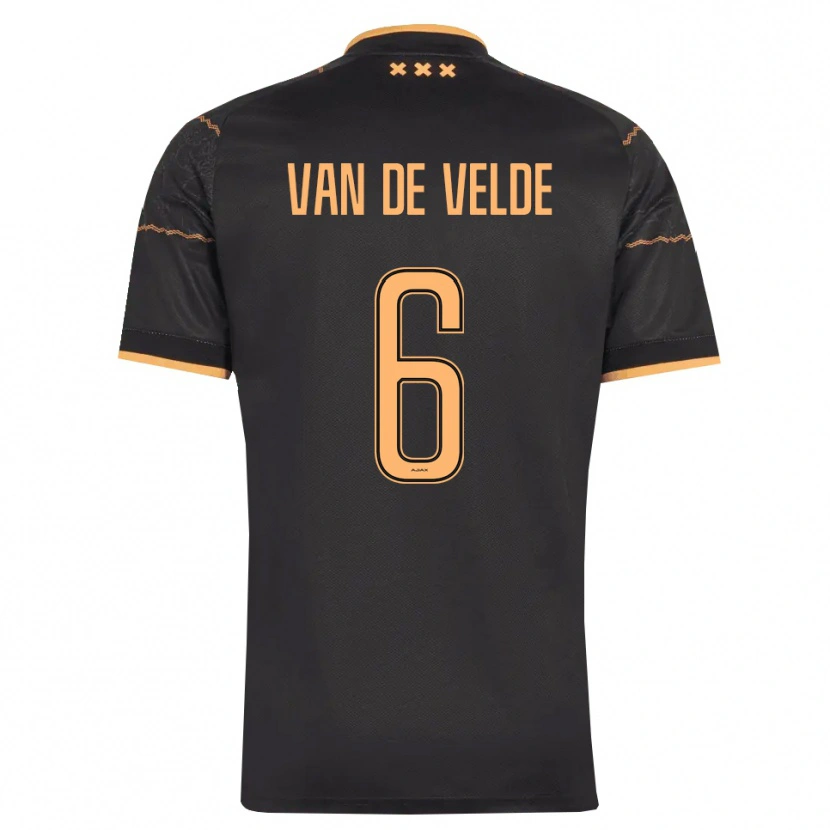 Danxen Kinder Jonna Van De Velde #6 Schwarz Orange Auswärtstrikot Trikot 2026/27 T-Shirt Schweiz