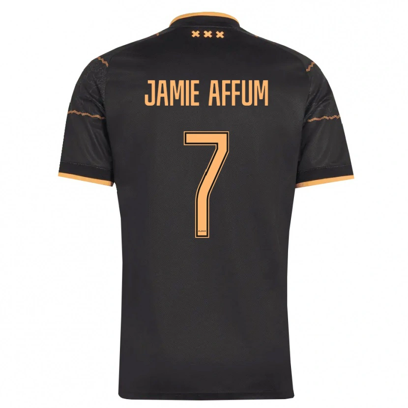 Danxen Kinder Deonell Jamie Affum #7 Schwarz Orange Auswärtstrikot Trikot 2026/27 T-Shirt Schweiz