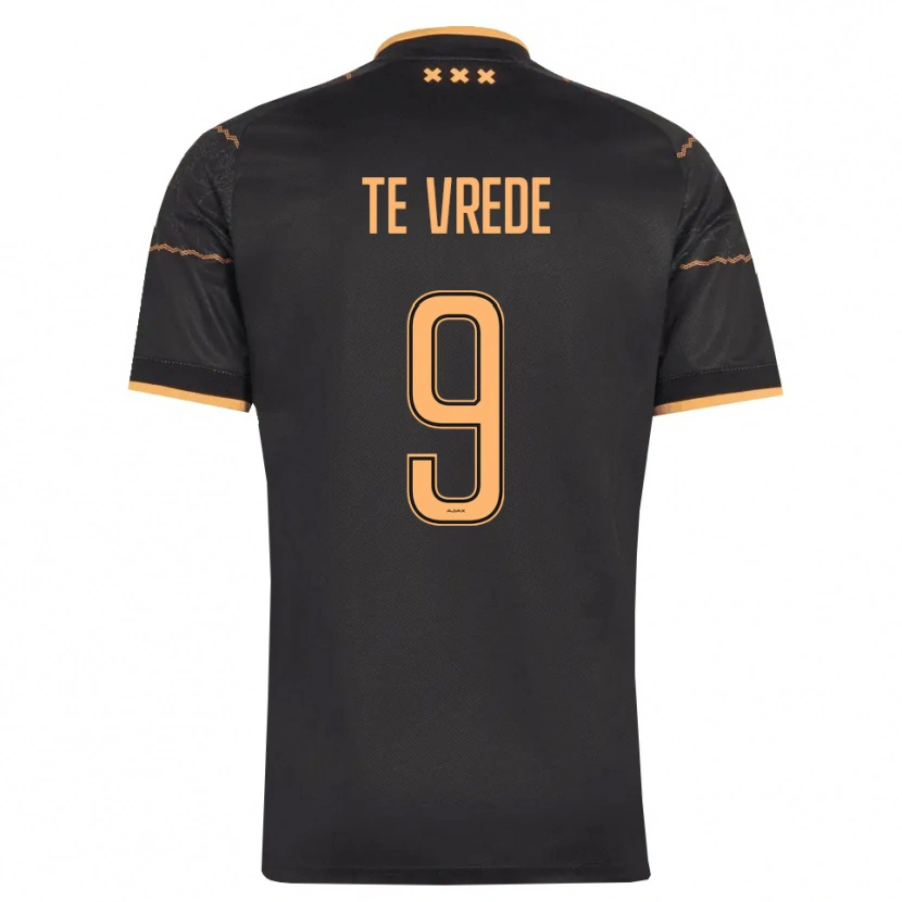 Danxen Kinder Mitchell Te Vrede #9 Schwarz Orange Auswärtstrikot Trikot 2026/27 T-Shirt Schweiz