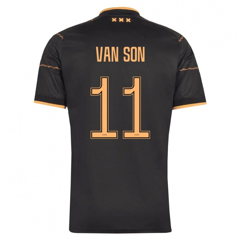 Danxen Kinder Daniël Van Son #11 Schwarz Orange Auswärtstrikot Trikot 2026/27 T-Shirt Schweiz