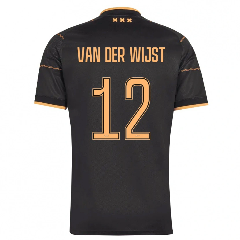 Danxen Kinder Giovanni Van Der Wijst #12 Schwarz Orange Auswärtstrikot Trikot 2026/27 T-Shirt Schweiz