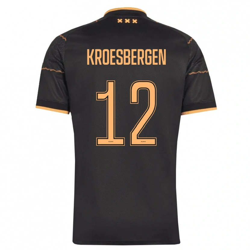 Danxen Kinder Branko Kroesbergen #12 Schwarz Orange Auswärtstrikot Trikot 2026/27 T-Shirt Schweiz