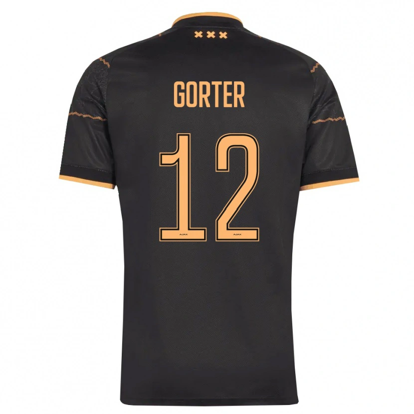 Danxen Kinder Jay Gorter #12 Schwarz Orange Auswärtstrikot Trikot 2026/27 T-Shirt Schweiz