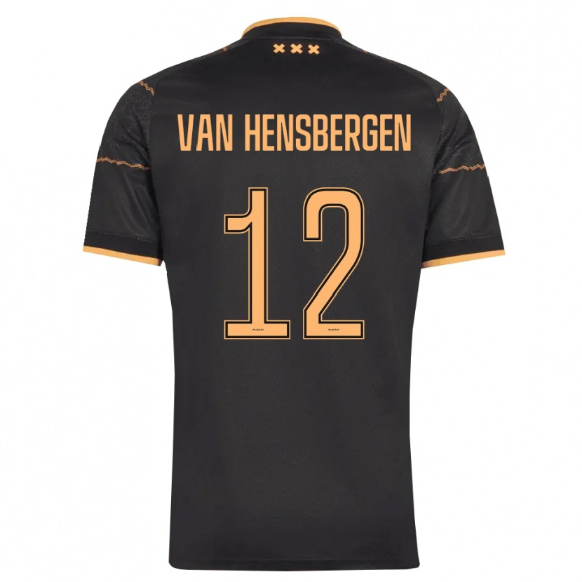 Danxen Kinder Jade Van Hensbergen #12 Schwarz Orange Auswärtstrikot Trikot 2026/27 T-Shirt Schweiz