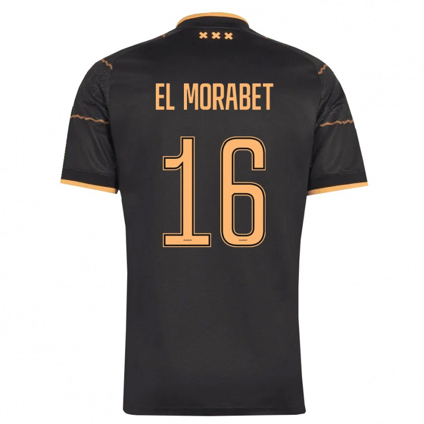 Danxen Kinder Younes El Morabet #16 Schwarz Orange Auswärtstrikot Trikot 2026/27 T-Shirt Schweiz