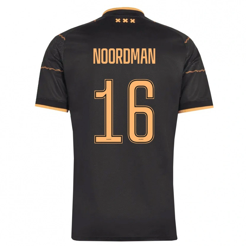 Danxen Kinder Danique Noordman #16 Schwarz Orange Auswärtstrikot Trikot 2026/27 T-Shirt Schweiz