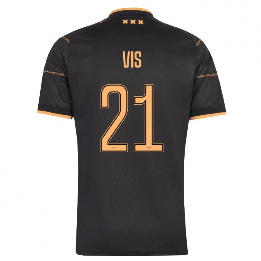 Danxen Kinder Tijmen Vis #21 Schwarz Orange Auswärtstrikot Trikot 2026/27 T-Shirt Schweiz