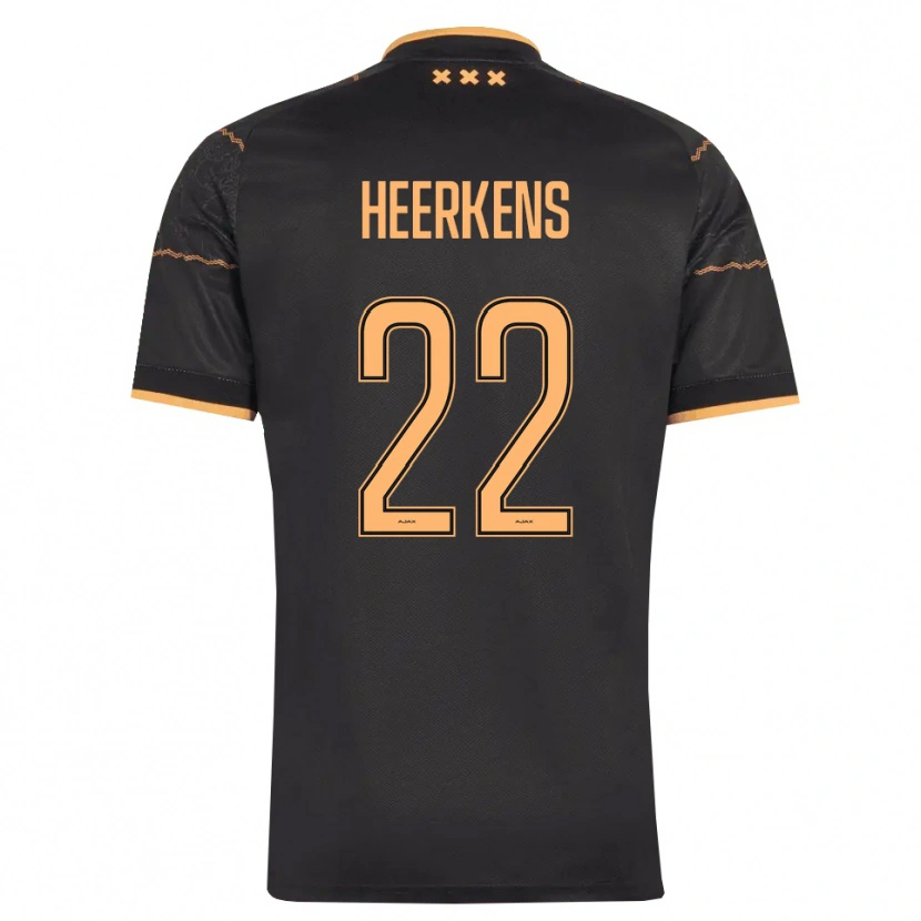 Danxen Kinder Joeri Heerkens #22 Schwarz Orange Auswärtstrikot Trikot 2026/27 T-Shirt Schweiz