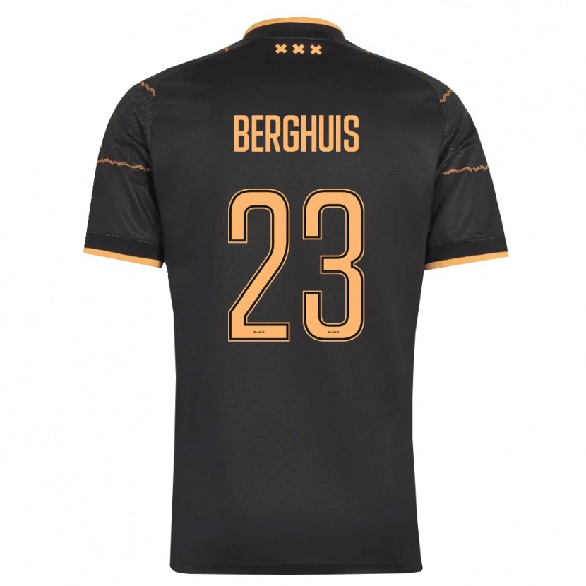 Danxen Kinder Steven Berghuis #23 Schwarz Orange Auswärtstrikot Trikot 2026/27 T-Shirt Schweiz