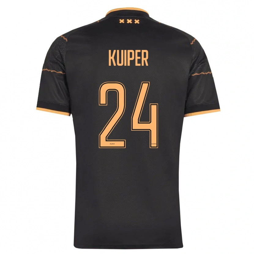 Danxen Kinder Justen Kuiper #24 Schwarz Orange Auswärtstrikot Trikot 2026/27 T-Shirt Schweiz