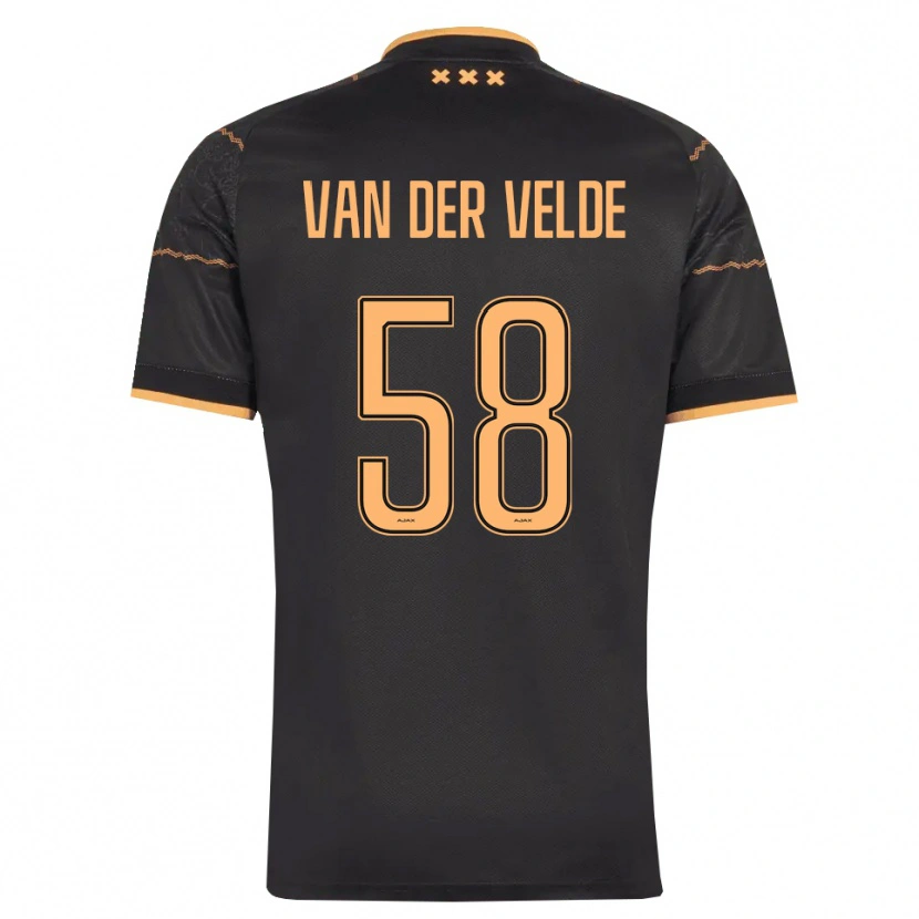 Danxen Kinder Valentijn Van Der Velde #58 Schwarz Orange Auswärtstrikot Trikot 2026/27 T-Shirt Schweiz