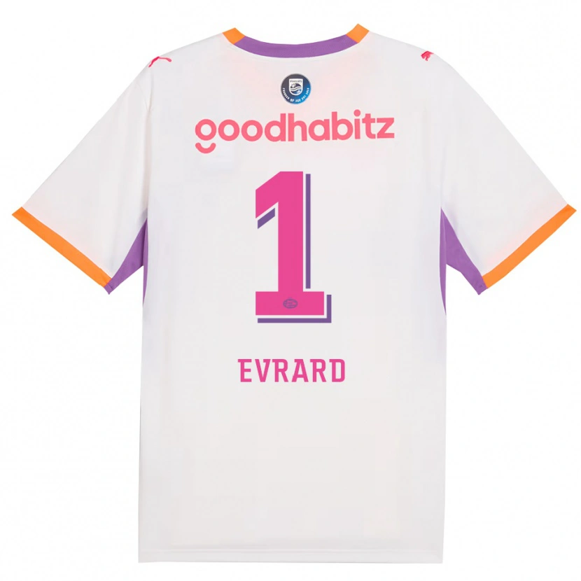 Danxen Kinder Nicky Evrard #1 Weiß Violett Orange Auswärtstrikot Trikot 2026/27 T-Shirt Schweiz
