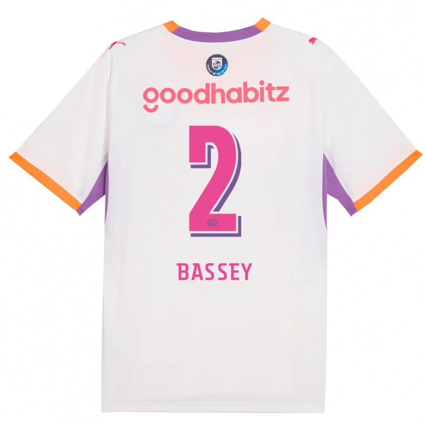 Danxen Kinder Essien Bassey #2 Weiß Violett Orange Auswärtstrikot Trikot 2026/27 T-Shirt Schweiz