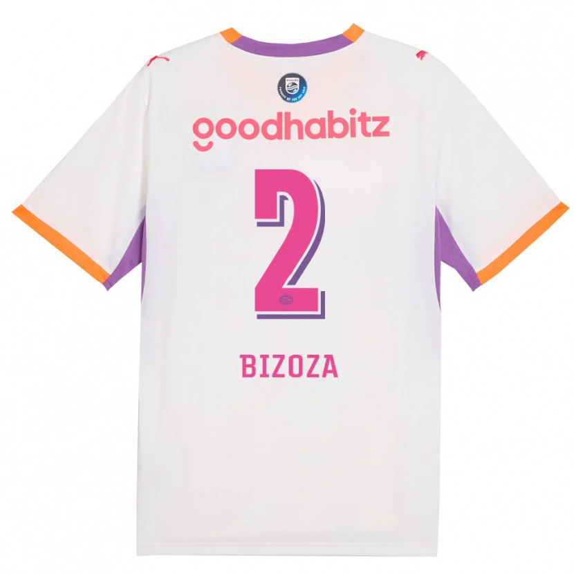 Danxen Kinder Kevin Bizoza #2 Weiß Violett Orange Auswärtstrikot Trikot 2026/27 T-Shirt Schweiz