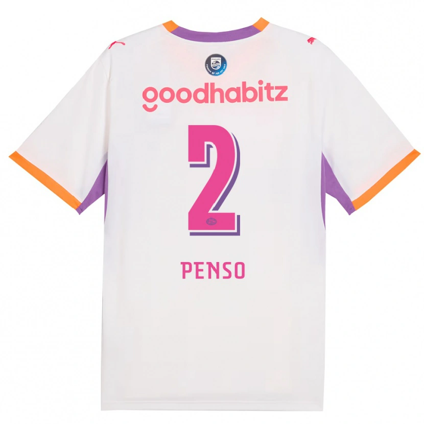 Danxen Kinder Kyano Penso #2 Weiß Violett Orange Auswärtstrikot Trikot 2026/27 T-Shirt Schweiz