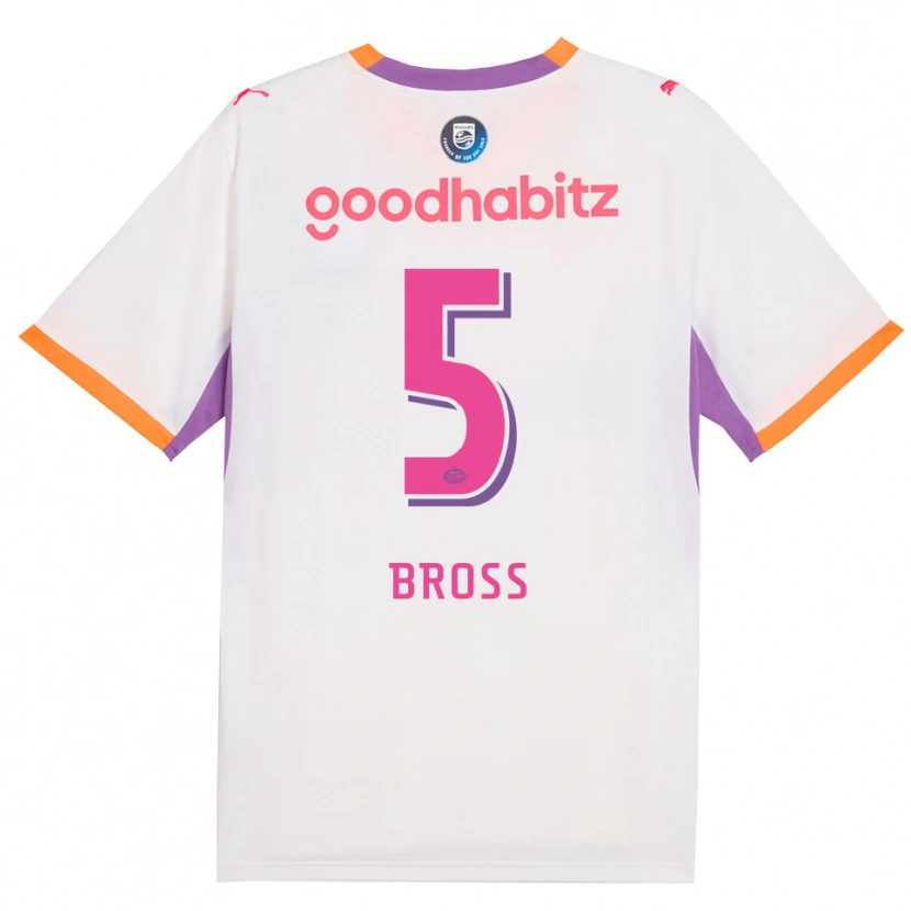 Danxen Kinder Melanie Bross #5 Weiß Violett Orange Auswärtstrikot Trikot 2026/27 T-Shirt Schweiz