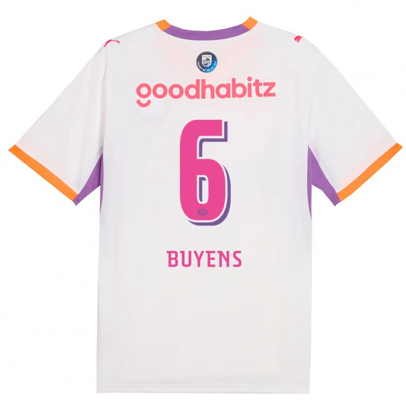 Danxen Kinder Mathieu Buyens #6 Weiß Violett Orange Auswärtstrikot Trikot 2026/27 T-Shirt Schweiz