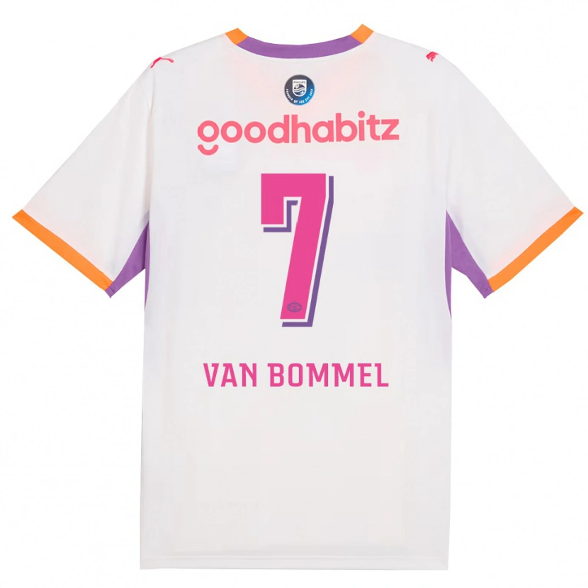 Danxen Kinder Ruben Van Bommel #7 Weiß Violett Orange Auswärtstrikot Trikot 2026/27 T-Shirt Schweiz