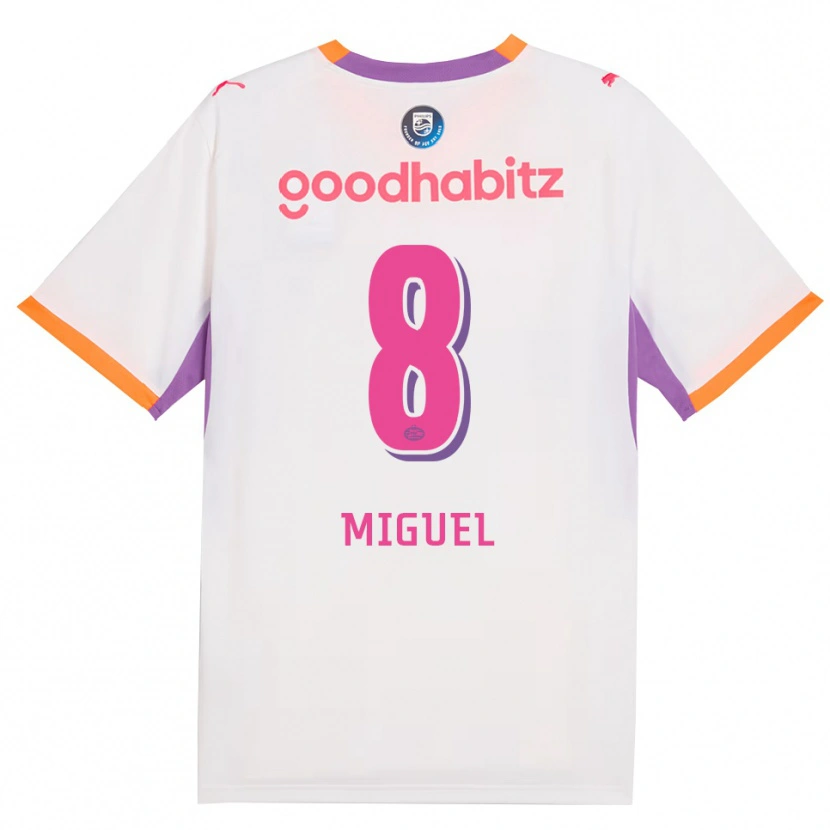 Danxen Kinder Yani Miguel #8 Weiß Violett Orange Auswärtstrikot Trikot 2026/27 T-Shirt Schweiz