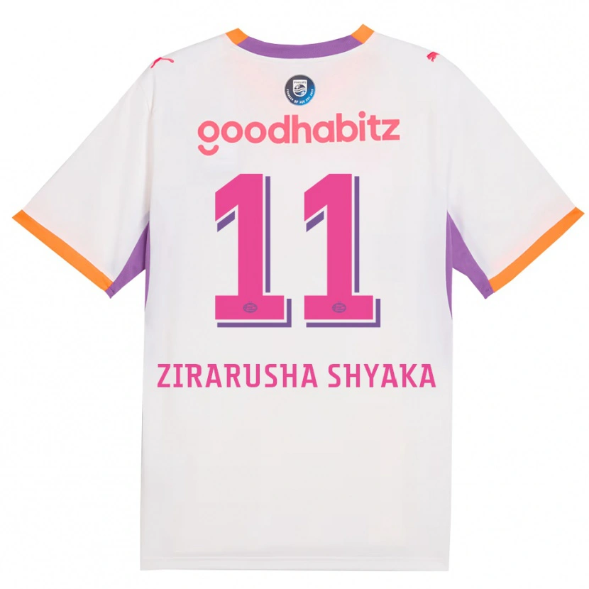 Danxen Kinder David Zirarusha Shyaka #11 Weiß Violett Orange Auswärtstrikot Trikot 2026/27 T-Shirt Schweiz
