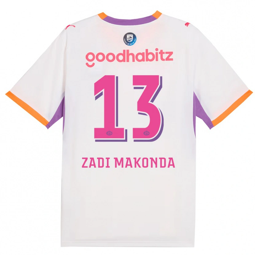 Danxen Kinder David Zadi Makonda #13 Weiß Violett Orange Auswärtstrikot Trikot 2026/27 T-Shirt Schweiz