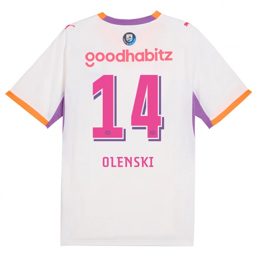 Danxen Kinder Rayjen Olenski #14 Weiß Violett Orange Auswärtstrikot Trikot 2026/27 T-Shirt Schweiz