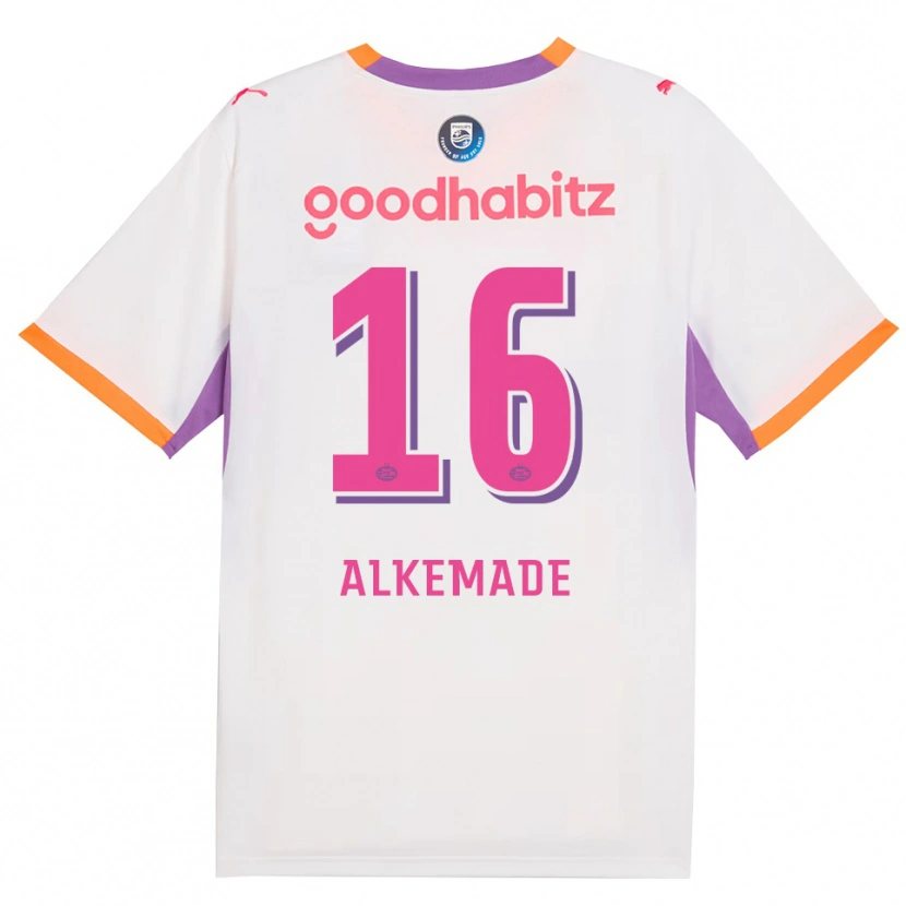 Danxen Kinder Lisan Alkemade #16 Weiß Violett Orange Auswärtstrikot Trikot 2026/27 T-Shirt Schweiz