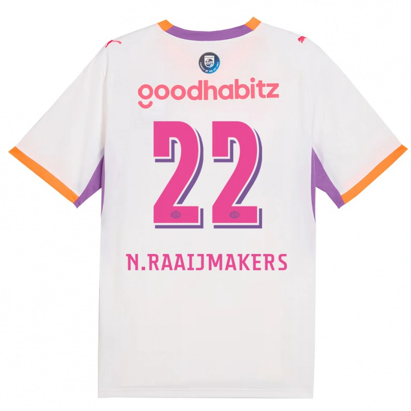 Danxen Kinder Niels Raaijmakers #22 Weiß Violett Orange Auswärtstrikot Trikot 2026/27 T-Shirt Schweiz