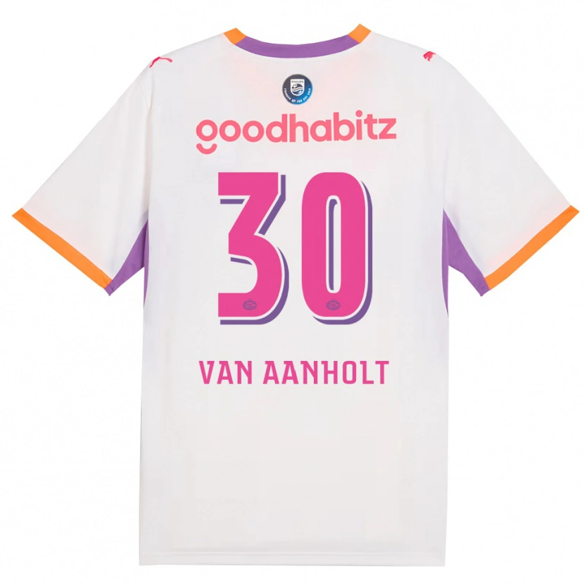 Danxen Kinder Patrick Van Aanholt #30 Weiß Violett Orange Auswärtstrikot Trikot 2026/27 T-Shirt Schweiz